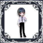 シンプルなストライプシャツ＆ネクタイの2点セット（ホワイトグレー/root用）