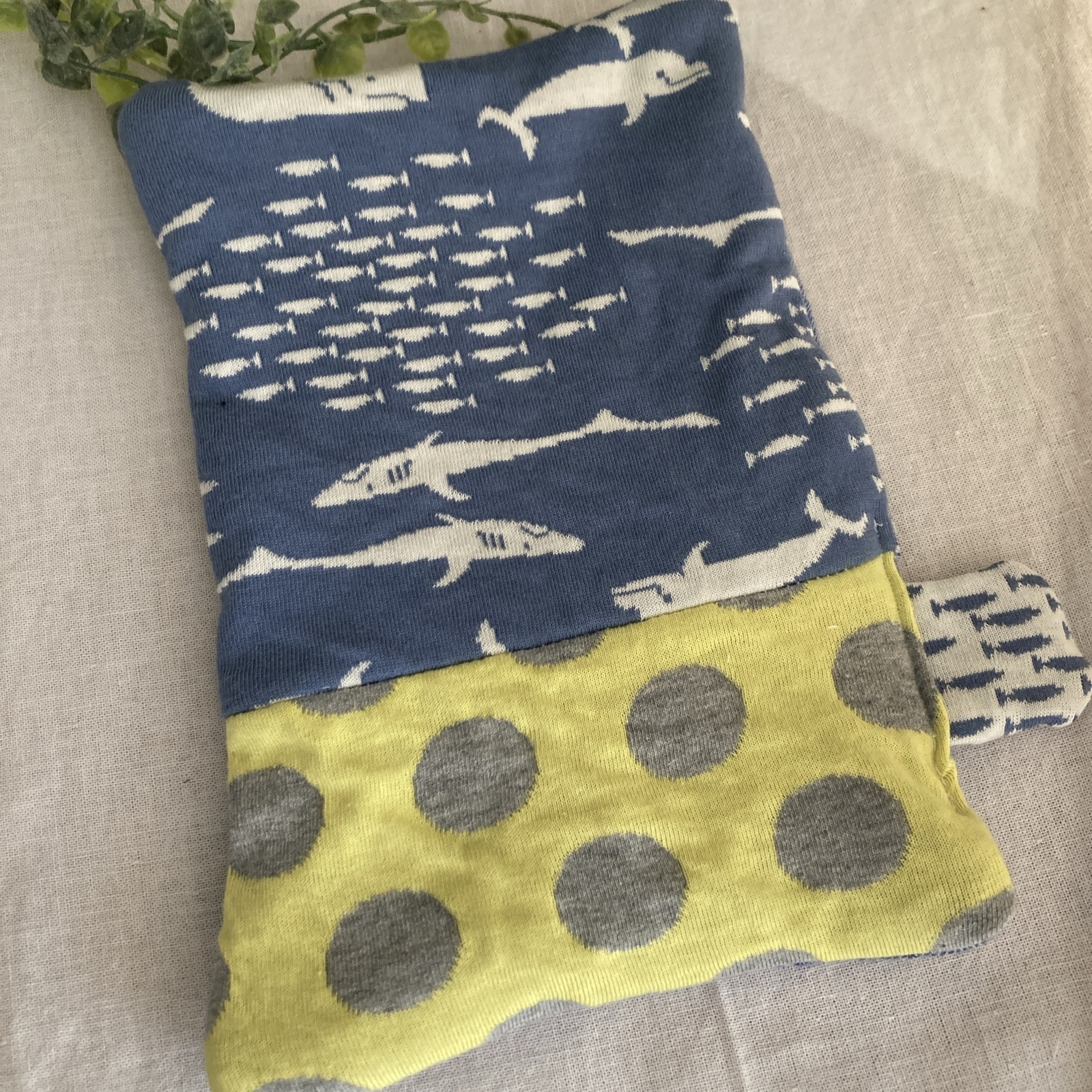 maffonパッチ×fuwaraドット＊ハンカチ＊24×20cm