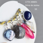 夏の福袋【残りS3とS7】17TH ANNIV.　天然石チャーム　セット（シルバー・チェーンあり指定可能）　