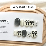 【現品】14358 ベリーショート￤ネイルチップ￤ チビ爪/短爪/短め/お洒落/落書き/リボンネイル/うるうる/マグネットネイル/卒業式/成人式《入金確認から3日以内発送》