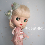 ＊cent-fleurs＊ 22㎝ドール（ブライス）用アウトフィット✴︎ピンクローズ✴︎