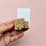 星使いうさとくまセット：meganehankoのうさぎはんこ