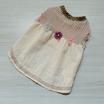 【SALE】Sサイズ＊フラワーモチーフのコットンワンピース
