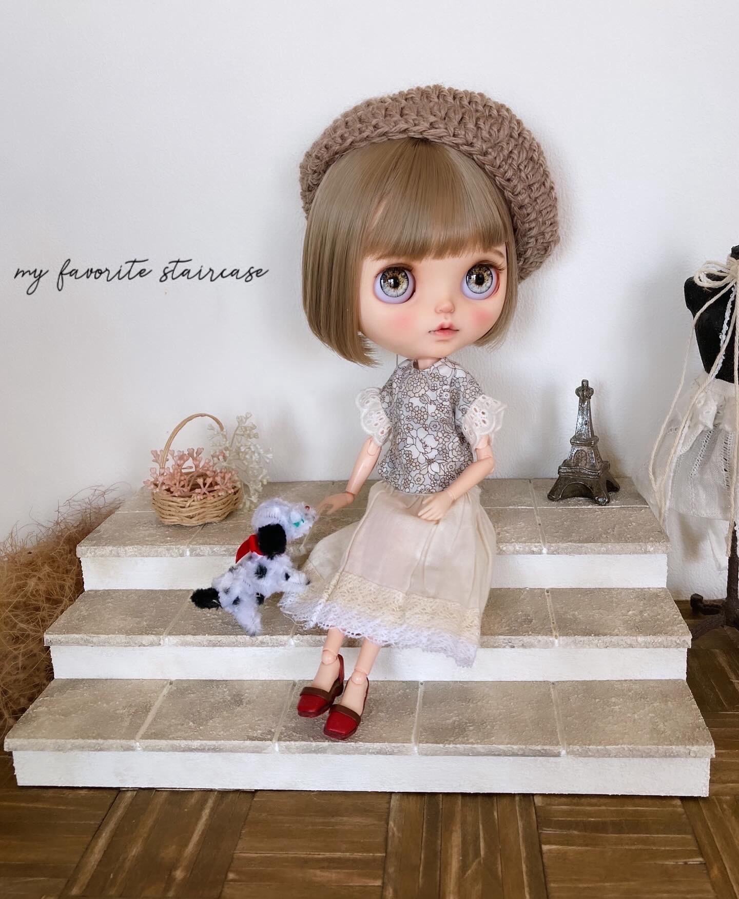 ミニチュア ドールハウス 背景ボード 壁 床 ブライス リカちゃん