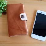 【ｵｰﾀﾞｰﾒｲﾄﾞ 定番キャメル】豚革やわらかスマホケース【多機種対応】レザーカバー【iphone6,Galaxy,Xperia】黄色