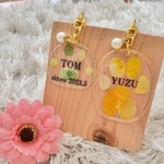 肉球押し花キーホルダー