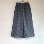 浴衣反物で作った夏パンツ　阿波しじら グレイ2