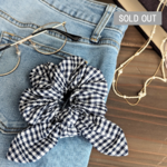 TARTAN CHECK【タータンチェック柄】#シュシュ #ネイビー