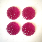 Vintage Clear Pink Carved 28mm Cabochons 