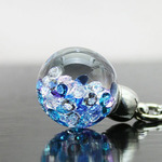 ゆらり煌き癒させるブルー♪　新作Bijou glass Ball Pendant L アイスブルー系特注作品