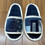 男性用★洗濯機丸洗いOK★スリッパ•室内履き★デニムリメイク　ルームシューズ