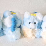  【受注生産】ぼさぼさりゅうのぬいぐるみ あお