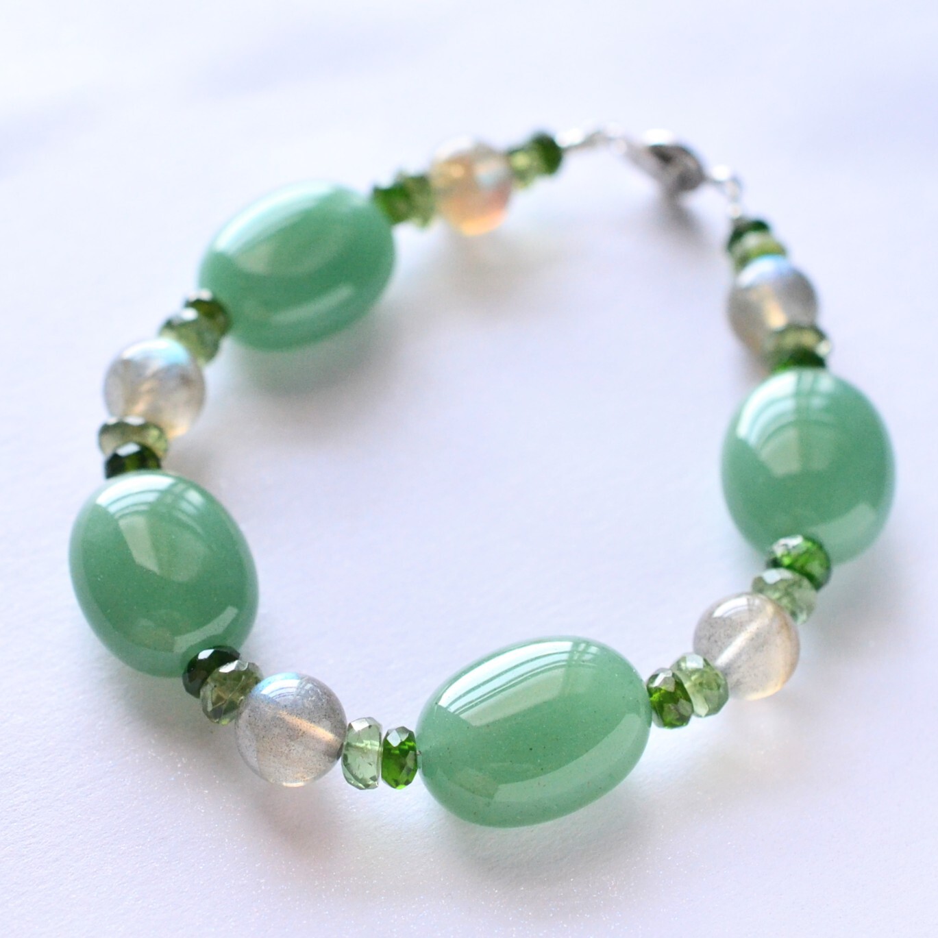 新作♡クロムダイオプサイト 二連ブレス KC0041 クロムダイオプサイト 13mm～14mm ブレスレット