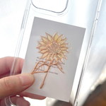 太陽に輝く向日葵のスマホケース ｜iPhoneケース｜スマホカバー｜mirror gold