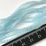 KB017☆お得2連セット☆2x3mm☆カットガラスビーズ☆ボタンカット☆1連約33cm☆ブルー