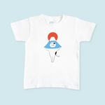 富士山から世界を見渡す キッズTシャツ