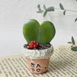ぷくぷく多肉植物mini mini♡ラブハート寄せ　樹脂粘土♪ 1号鉢