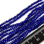 KB034☆お得2連セット☆2x3mm☆カットガラスビーズ☆ボタンカット☆1連約36cm☆オレンジ