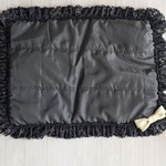 セール品（黒）43×55カフェマット　サラサラ　マット　ドッグカフェ　犬マット　お出かけマット　汚れにくい
