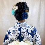 髪飾り　浴衣　卒業式髪飾り　成人式髪飾り　結婚式髪飾り　ブライダル　ウェディング　浴衣髪飾り　振袖　振袖髪飾り　アーティシャルフラワー　プリザーブドフラワー　造花　ダリア　かすみ草　紫陽花