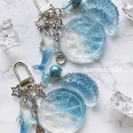 再販✩.*˚clear＆marineblue ♬.*ﾟスライスオレンジキーホルダー