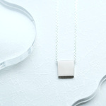 Minimal square ミニマル 四角 ネックレス シルバー925