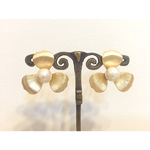 コットンパール×花ピアス