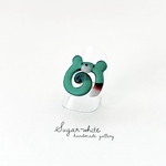 【 再販 】🐻‍❄️🌀 mosquito coil ✵ クマの蚊取り線香の指輪    フリーリング    モスキートコイル  蚊取り線香 リング