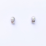 《極小》パール&スクエアピアス