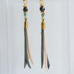【秋冬新作】✩スエードとフェザーのチェーンキャッチpierces♡
