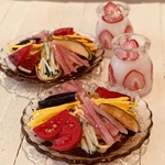 冷やし中華セット(イチゴ杏仁プリン付き)🍮