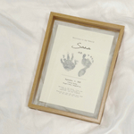 【 命名書 】 baby poster ⌇シンプルな手形足形ポスター ⌇漢字に変更可！