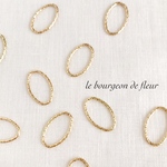 F042  10pcs フレーム リング オーバル ギザギザ パーツ チャーム