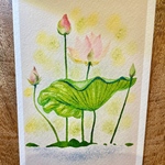 光の睡蓮　暑中お見舞い