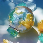 夏限定『夏色紫陽花の万華鏡』プリザーブドフラワー 枯れないお花 グラスニーク GlassNique