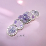 パープル紫陽花バレッタ/ヘアクリップ