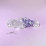 朝露と紫陽花バレッタ/ヘアクリップ