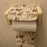 NO.119 トイレットペーパーホルダーカバー  犬柄　日本の犬図鑑