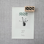 斜めストライプ柄のマステ風スタンプ - Masking tape style stamp with diagonal stripe pattern - [ラバースタンプ]