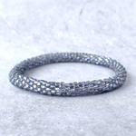 【Dazzle Collection men/women】ビーズクロッシェブレスレット[crystal fogblue]:メンズサイズ有 ペアアクセサリー キラキラ ブルー シンプル