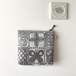 ミナペルホネン・following dayとforest tile のマチつきポーチ 12cm