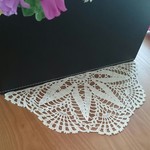 そとのん様用 半円花柄ドイリー (直径26cm)