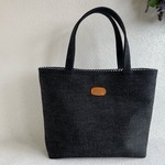 黒デニム B5のトートバッグ
