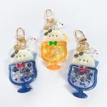 [訳あり]Gentle cat cream soda shaker keychain(dark navy)