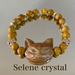 アラシャン瑪瑙　猫　ブレスレット　天然石ブレスレット　　ねこ　ネコ　Selene crystal