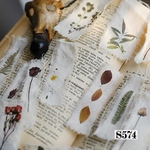 ◉SALE◉送料無料【S574コラージュ素材】海外転写シール　花植物　ジャンクジャーナル　おすそ分け　バレット　