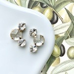 crystal fans “clear” pierce / earring