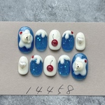 ネイルチップクリームソーダ くまさんネイル77