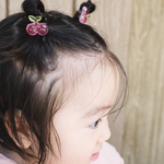 さくらんぼのヘアゴム　2本セット/ヘアゴム　ベビーヘアゴム　キッズヘアゴム　