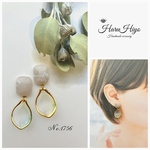№1756 ❁¨̮ 花びらパーツのピアス・イヤリング